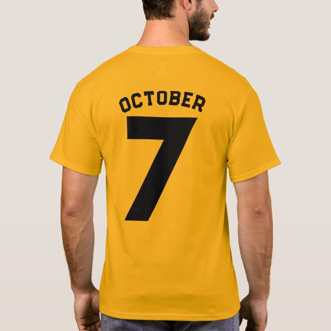 7 oktober t shirt (Baksida)