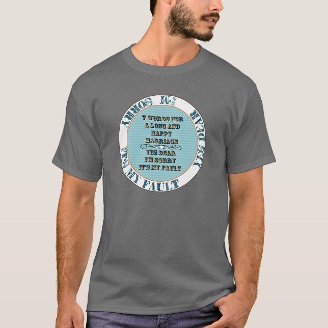 7 Ord för ett Långt och Lyckligt Äktenskap T-shirt (Framsida)