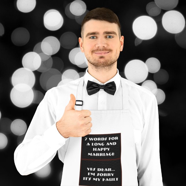 7 Ord till lång och Lycklig Giftermål - Apron Förkläde (Skapare uppladdad)