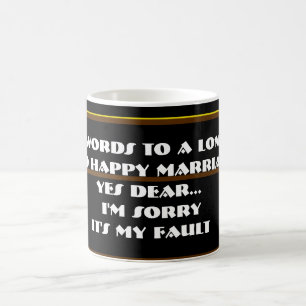 7 Ord till lång och Lycklig Giftermål - Kaffemugg
