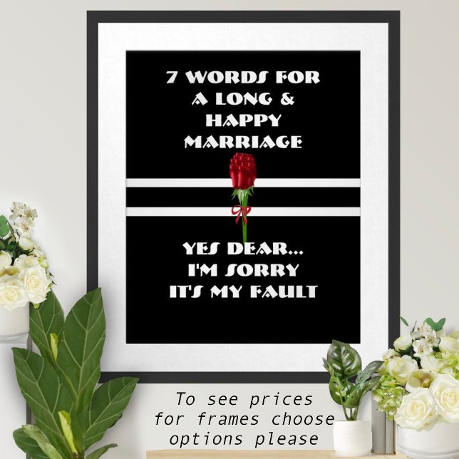 7 Ord under lång tid och Lycklig Giftermål Poster (Skapare uppladdad)