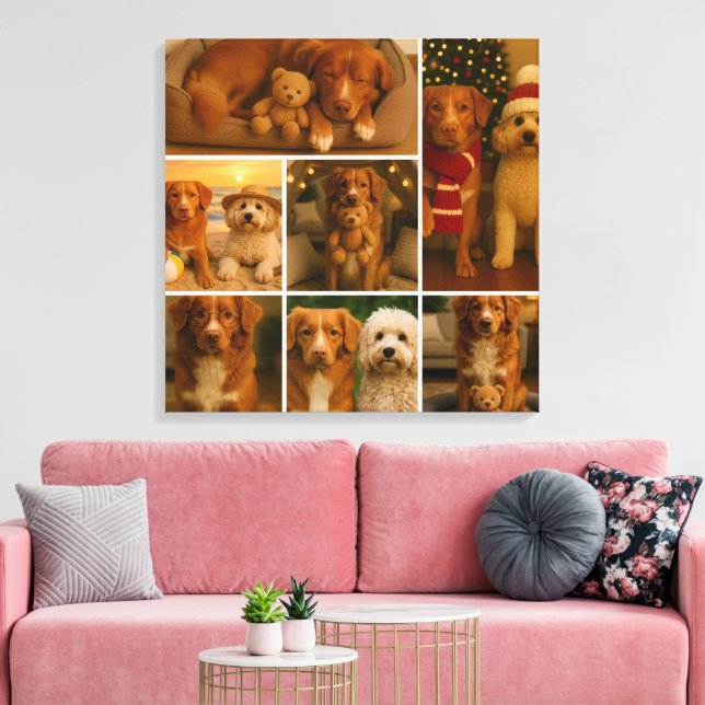 7 Personlig för insamling av fotomall Canvastryck (Insitu (Vardagsrum))