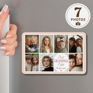 7 Photo Collage Best Grandma nånsin Magnet