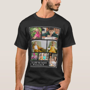 7 Photo Collage Vi Kärlek You pappa Black T Shirt