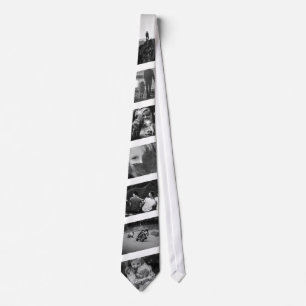 7 Photo White Rand Tie Black and White-mall Slips