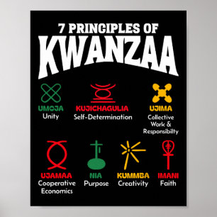7 Principer för det afrikanska amerikanska Pridet Poster