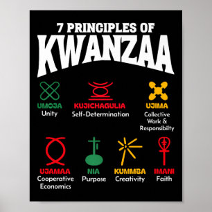7 Principer för det afrikanska amerikanska Pridet  Poster