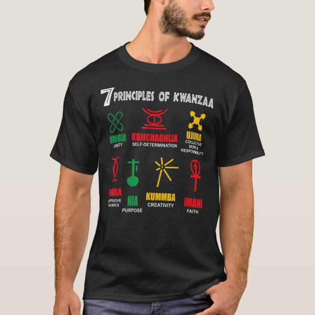 7 Principer för Kwanzaa_1 T Shirt (Framsida)