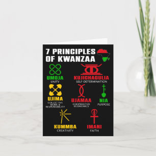 7 Principer för Kwanzaa Firande Panafrikansk Bo Kort