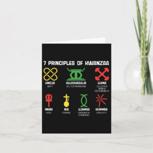 7 Principer För Kwanzaa Glad Kwanzaa Afroamerikan Kort