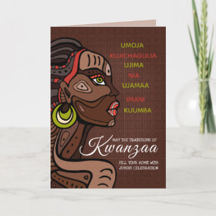 7 Principer för Kwanzaa-hälsningskort Kort
