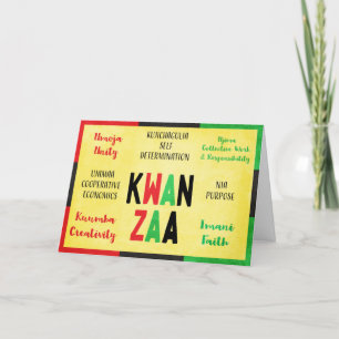 7 Principer för Kwanzaa Helgkort