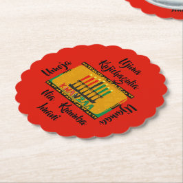 7 Principer för Kwanzaa ljus Underlägg Papper