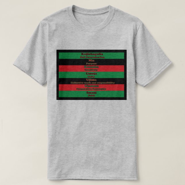 7 Principer för Kwanzaa Shirt Tee (Design framsida)