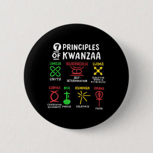 7 Principer för Kwanzaa svarta afrikanska Manar Knapp