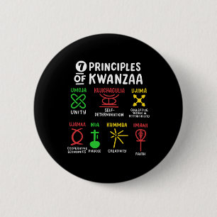 7 Principer för Kwanzaa svarta afrikanska Manar Knapp