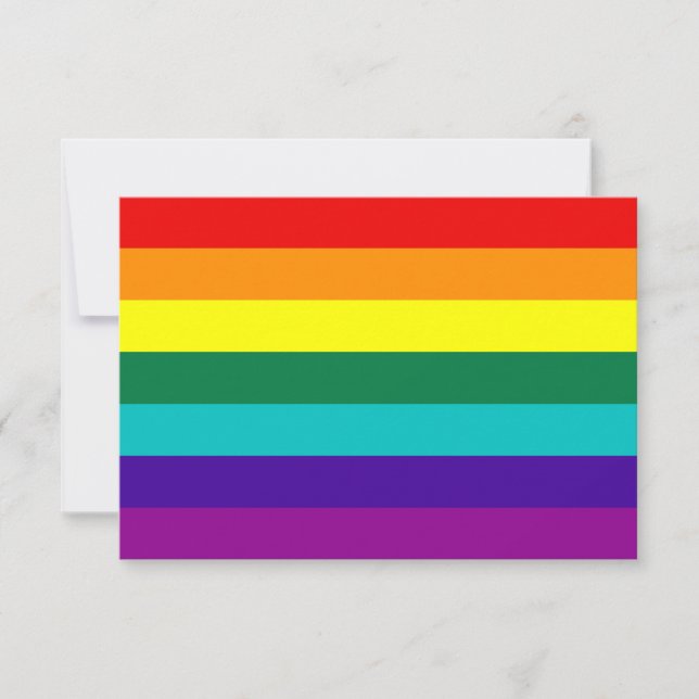7 Rand Regnbåge Gay pride Flagga (Framsida)