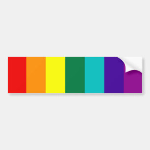 7 Rand Regnbåge Gay pride Flagga Bumper Sticker Bildekal