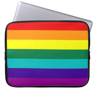 7 Rand Regnbåge Gay pride Flagga Laptop sleeve