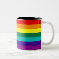 7 Rand Regnbåge Gay pride Flagga Mugg