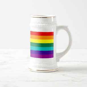7 Rand Regnbåge Gay pride Flagga Mugg