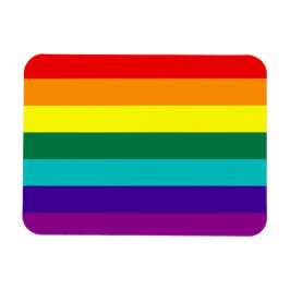 7 Rand Regnbåge Gay pride Flagga Premium Magnet
