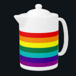 7 Rand Regnbåge Gay pride Flagga Tekanna<br><div class="desc">7 Rand Regnbåge Gay pride Flagga Tekanna 

 Version med shock rosa har tagits bort på grund av att hett-rosa-väv inte finns tillgängligt (1978-1979).</div>