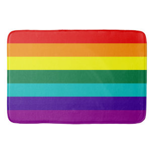 7 Rand Regnbåge Pride Flagga Badrumsmatta