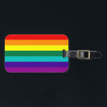 7 Rand Regnbåge Pride Flagga Bagagebricka<br><div class="desc">Version med shock rosa har tagits bort på grund av att hett-rosa-väv inte finns tillgängligt (1978-1979).</div>
