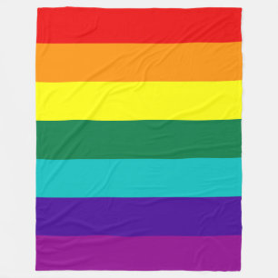 7 Rand Regnbåge Pride Flagga Fleecefilt