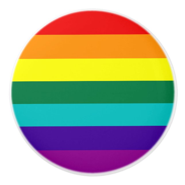 7 Rand Regnbåge Pride Flagga Knopp (Framsidan)