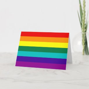 7 Rand Regnbåge Pride Flagga Kort