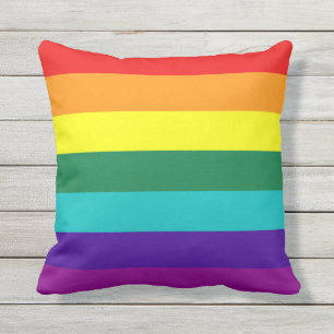 7 Rand Regnbåge Pride Flagga Kudde
