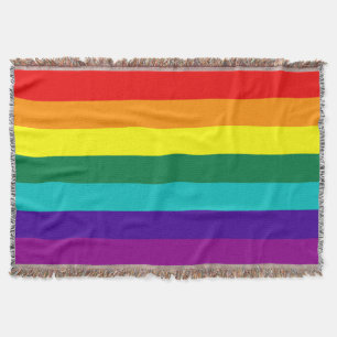 7 Rand Regnbåge Pride Flagga Mysfilt
