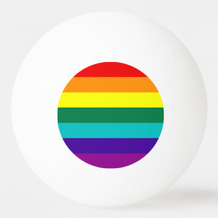 7 Rand Regnbåge Pride Flagga Pingisboll