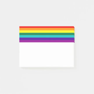 7 Rand Regnbåge Pride Flagga Post-it Block