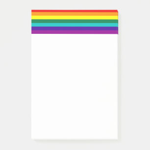 7 Rand Regnbåge Pride Flagga Post-it Block