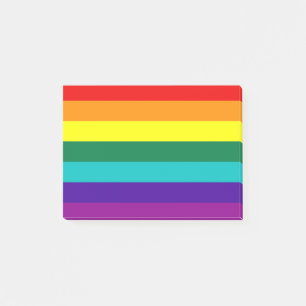 7 Rand Regnbåge Pride Flagga Post-it Block