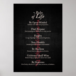 7 Regler Life Poster