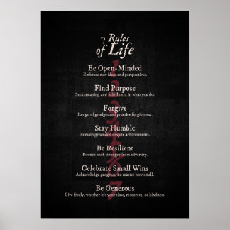 7 Regler Life Poster