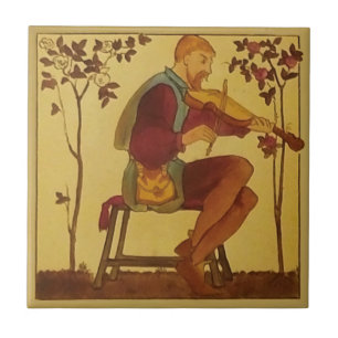 #7 Repro Copeland Medieval Minstrels Music Tema Kakelplatta
