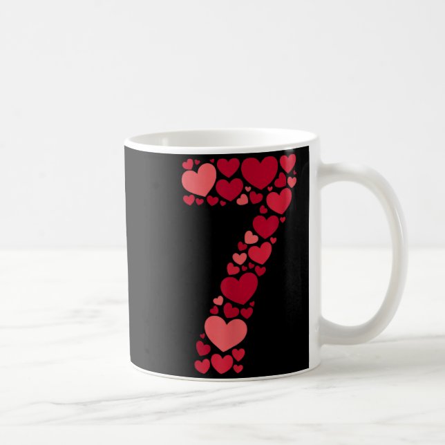 7 Romantic 67 Heart Pattern Valentine Love Trend 6 Kaffemugg (Höger)