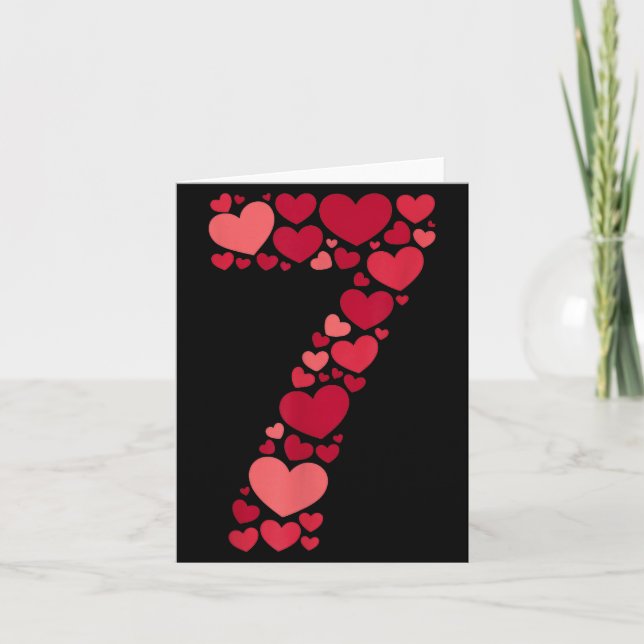 7 Romantic 67 Heart Pattern Valentine Love Trend 6 Kort (Framsida)