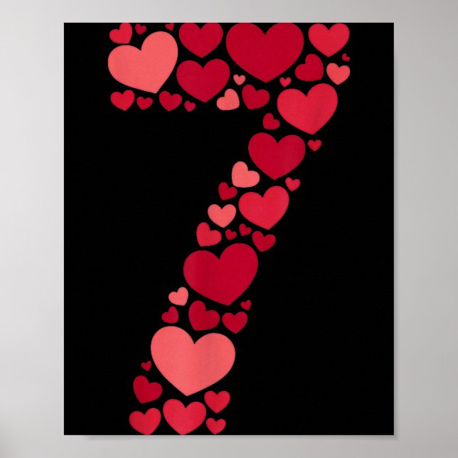 7 Romantic 67 Heart Pattern Valentine Love Trend 6 Poster (Framsidan)
