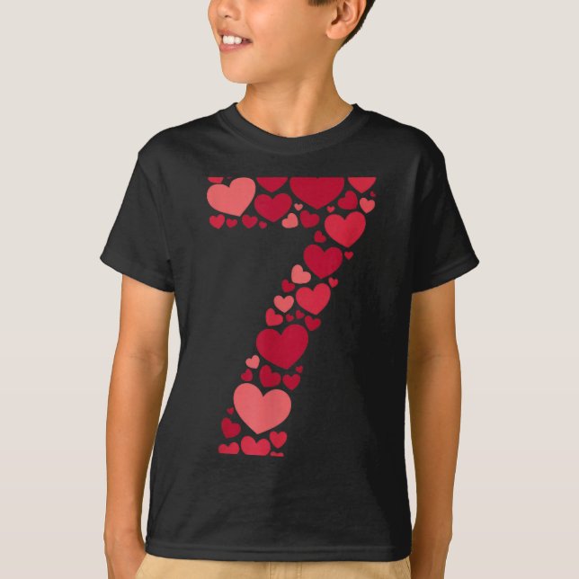 7 Romantic 67 Heart Pattern Valentine Love Trend 6 T Shirt (Framsida)