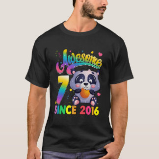 7 Since 2016 Panda 7Th T Shirt