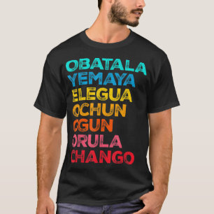 7 Sju afrikanska makter Orisha Santeria Cuba Relig T Shirt