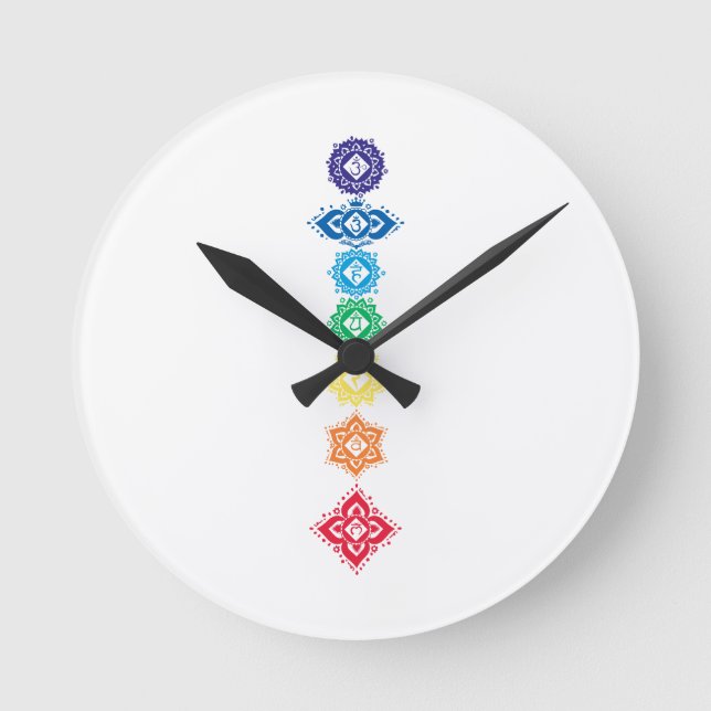 7 Sju Chakras Energi Rund Klocka (Framsida)
