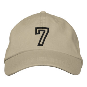 "7" Small Athletic Number Broderad Keps