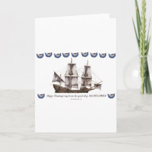 7 som thangsgiving från mayflower helgkort